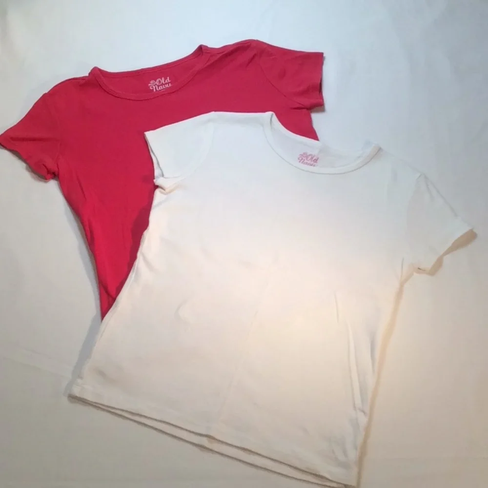 Old Navy Girls Short Sleeve Set of Two Tops Size M